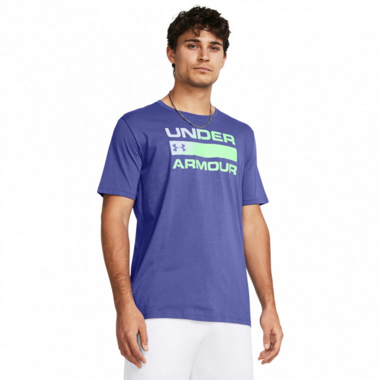 Męski t-shirt z nadrukiem Under Armour UA Team Issue Wordmark SS - niebieski