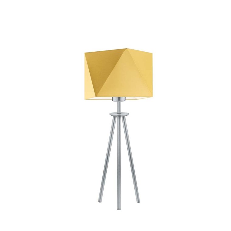 Lampka nocna LYSNE Soveto, 60 W, E27, musztardowa/srebrna, 50x23 cm