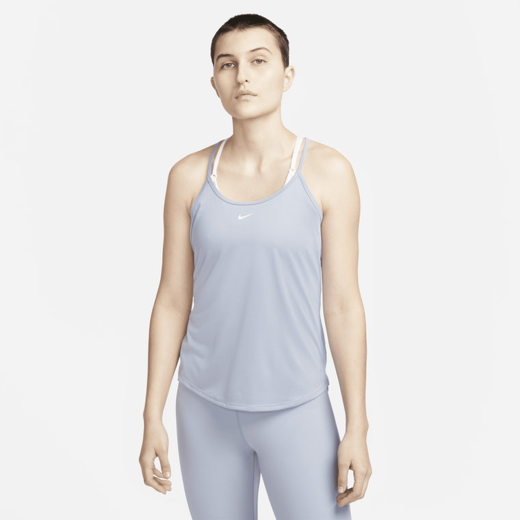 Damska koszulka bez rękawów o standardowym kroju Nike Dri-FIT One Elastika - Czerń