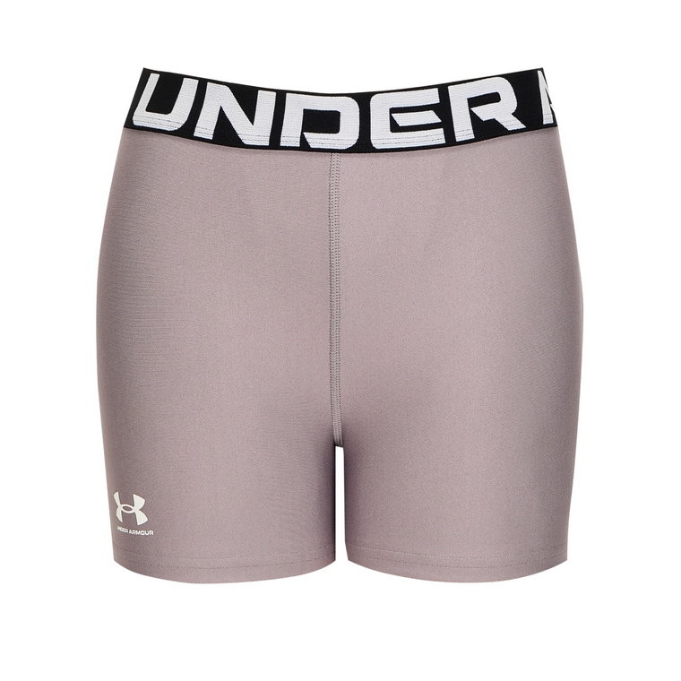 Damskie legginsy krótkie treningowe Under Armour UA Hg Authentics Shorty  - beżowe