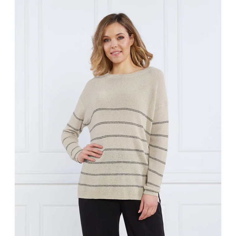 Max Mara Leisure Sweter MADIA | Regular Fit | z dodatkiem lnu