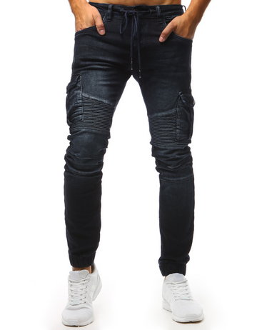 Spodnie joggery jeansowe męskie granatowe Dstreet UX1453