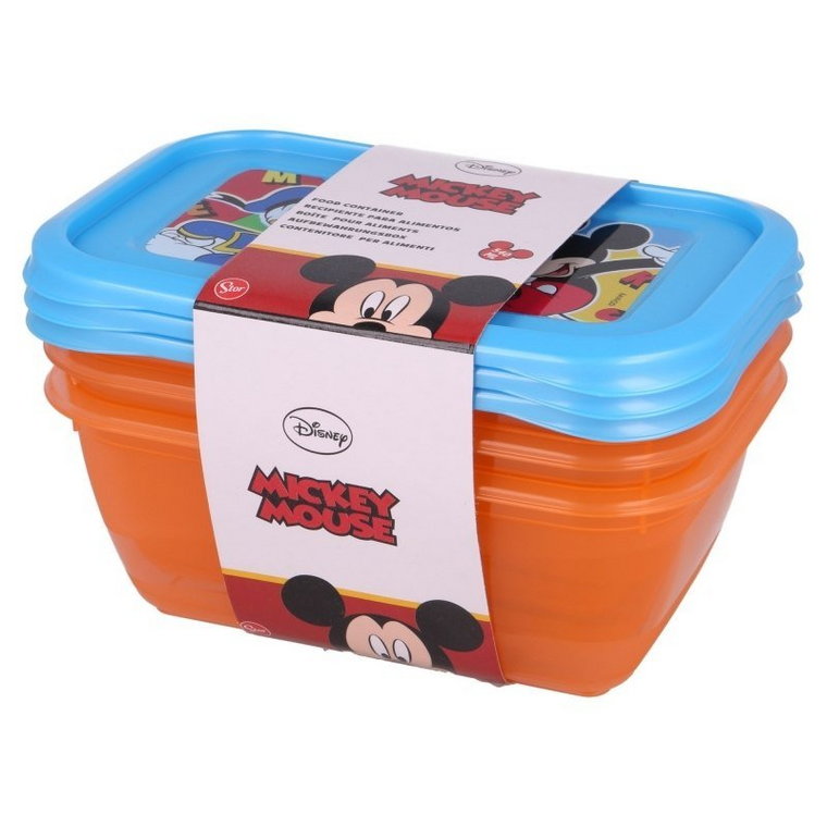 Mickey Mouse - Zestaw pojemników na żywność 540ml (3szt.)