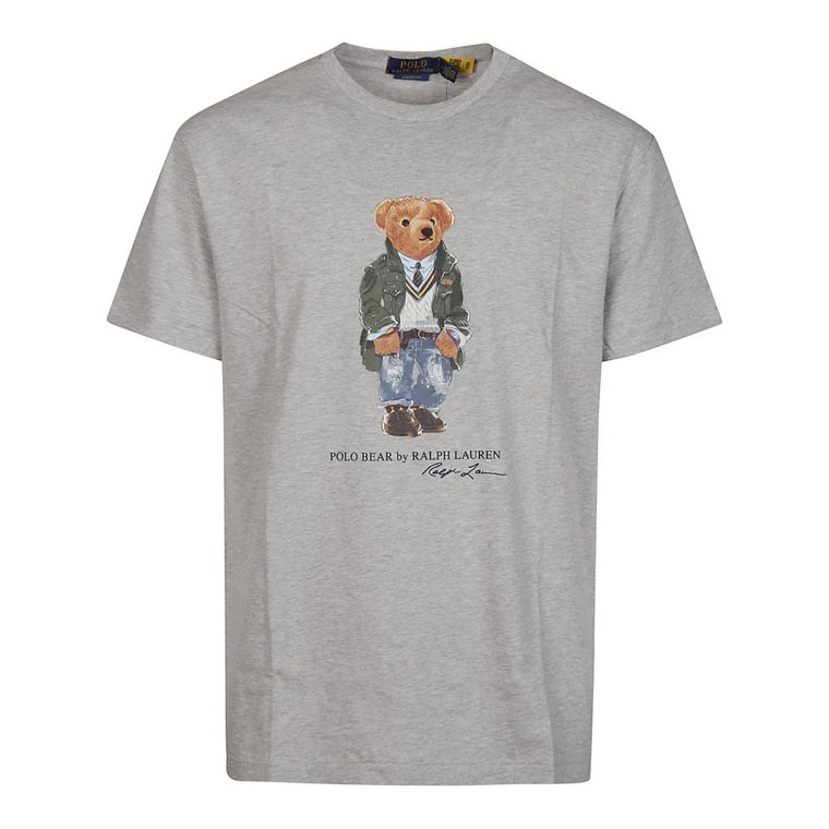 T-shirt z nadrukiem niedźwiedzia Ralph Lauren