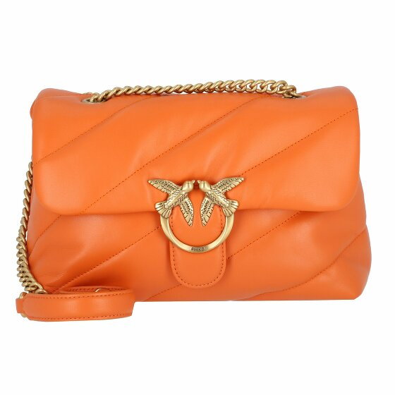 PINKO Love Torba na ramię Skórzany 30 cm orange