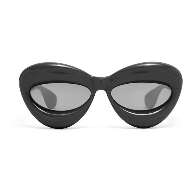 Czarne nadmuchane okulary przeciwsłoneczne w kształcie kocich oczu Loewe