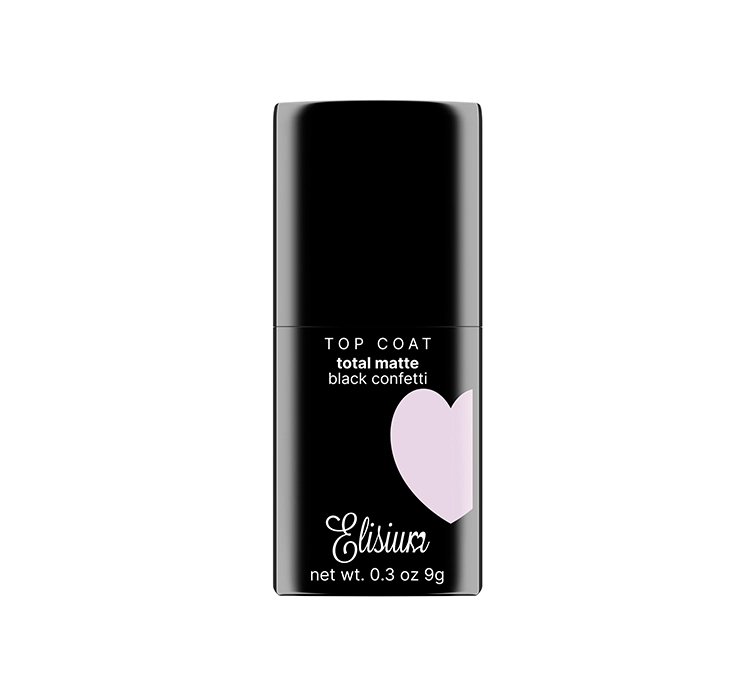 ELISIUM TOP COAT TOTAL MATTE BLACK CONFETTI 9G