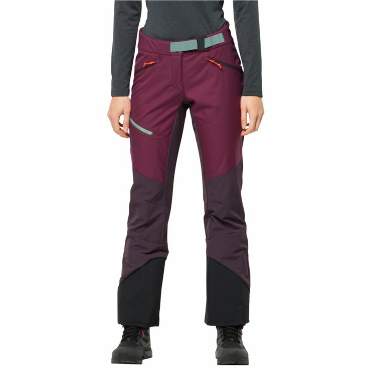 Damskie spodnie skiturowe Jack Wolfskin ALPSPITZE PANTS W wild berry - 40