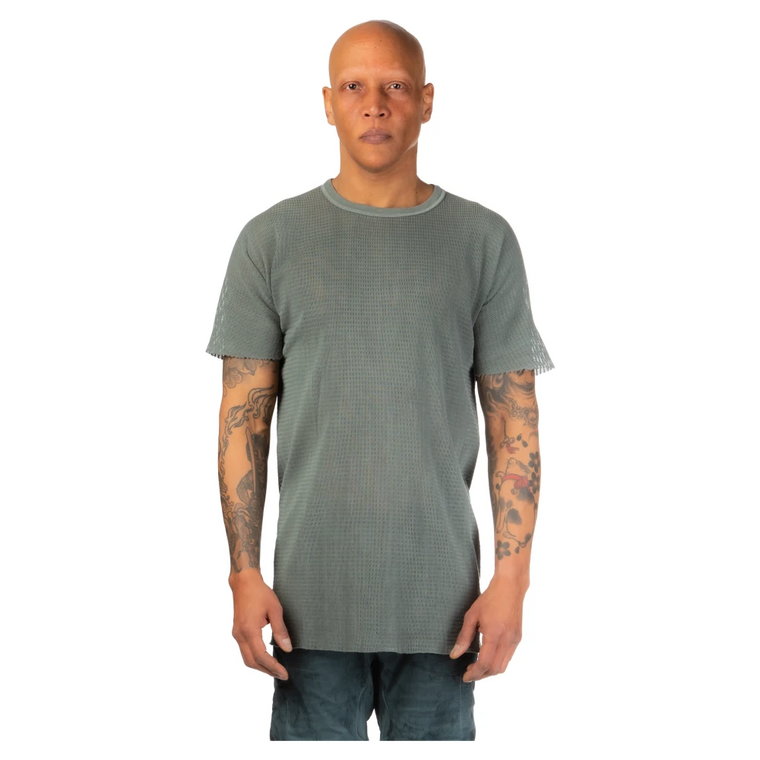Perforowany T-shirt z bawełny Alga Zielony Boris Bidjan Saberi