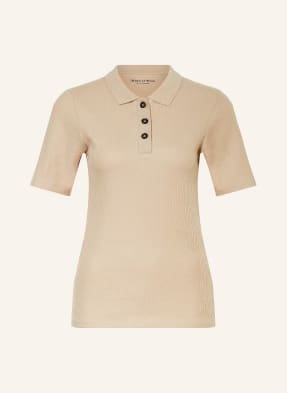 Marc O'polo Koszulka Polo Z Dzianiny beige