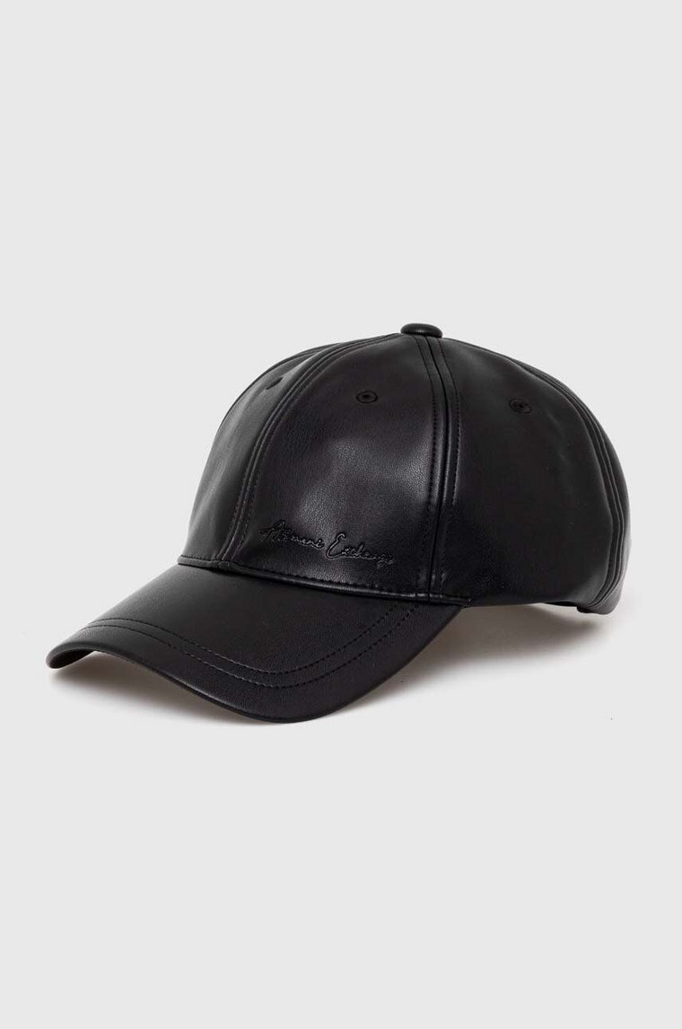 Armani Exchange czapka z daszkiem kolor czarny gładka 944203 4F102