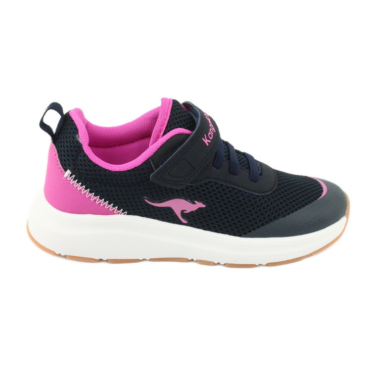 KangaROOS buty sportowe na rzepy 18507 navy/pink granatowe różowe