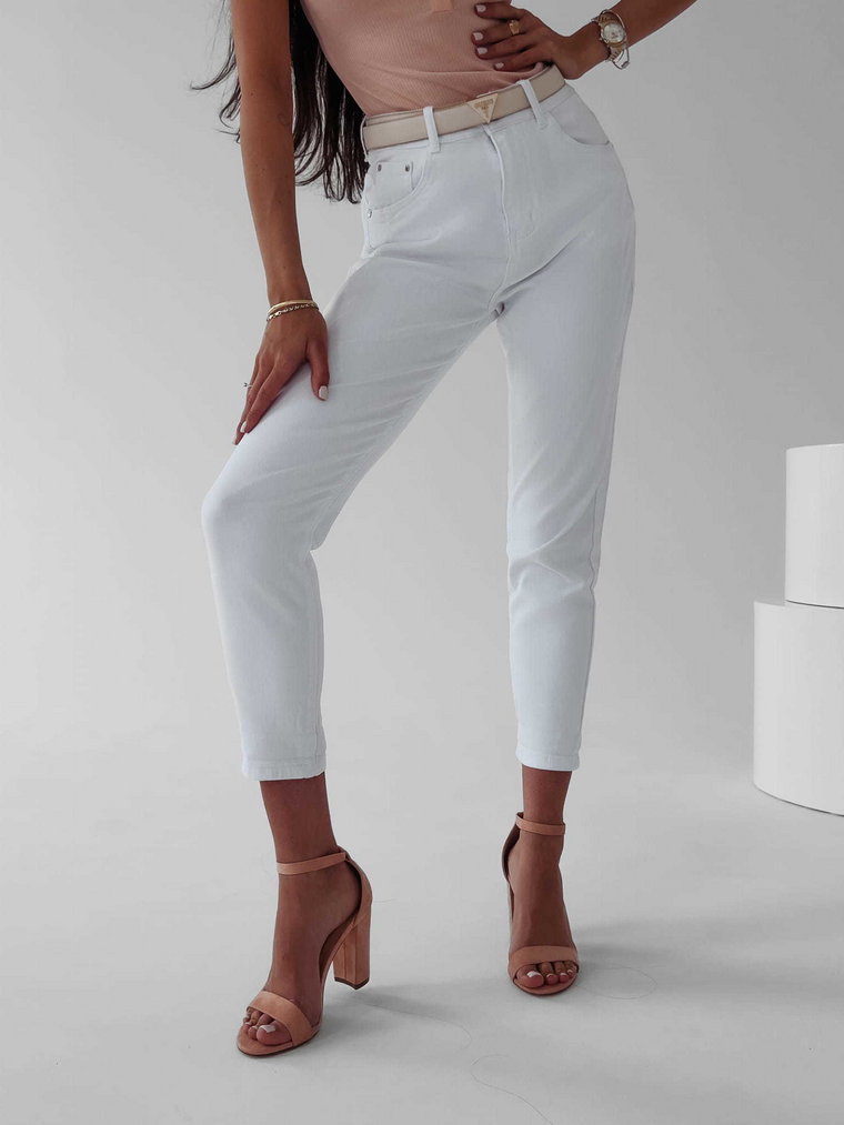 Spodnie jeansowe damskie OLAVOGA LOARA 254 białe