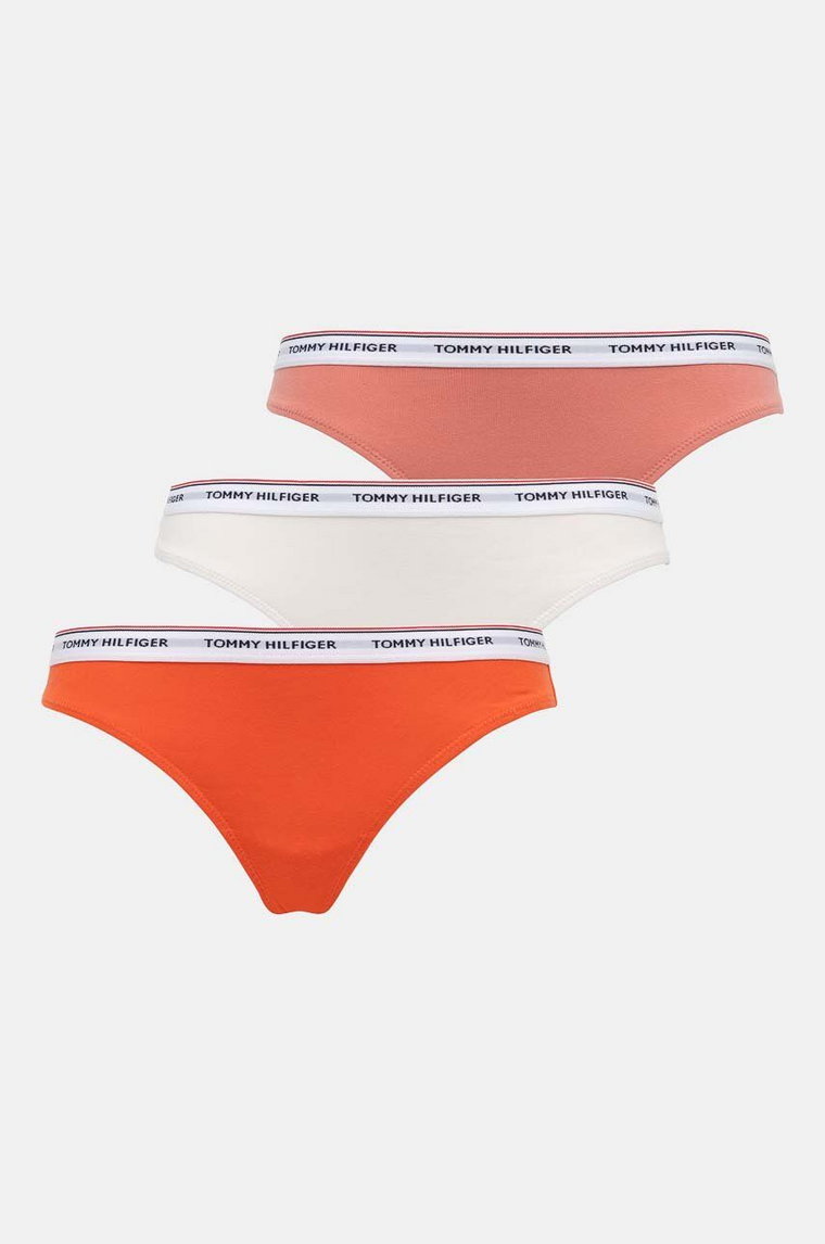 Tommy Hilfiger stringi 3-pack kolor pomarańczowy UW0UW04894