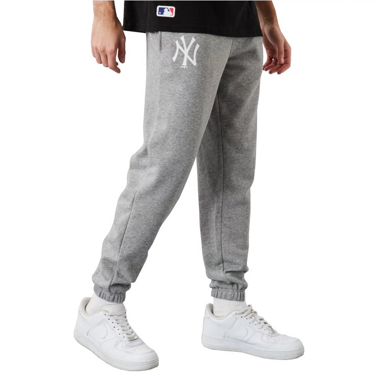 New Era MLB Team New York Yankees Logo Jogger 60284758, Męskie, Szare, spodnie, bawełna, rozmiar: L