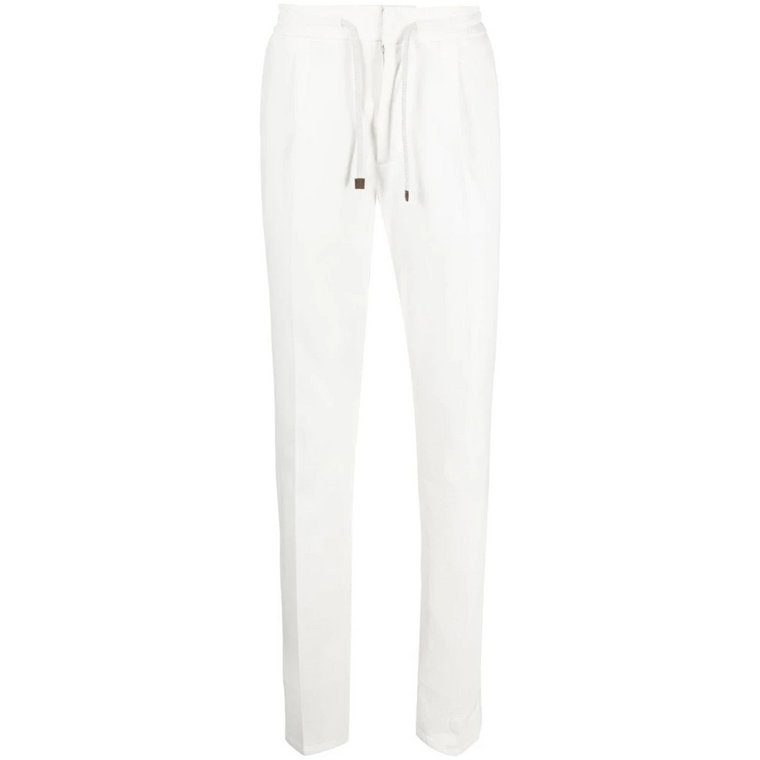 Białe lekkie spodnie Brunello Cucinelli