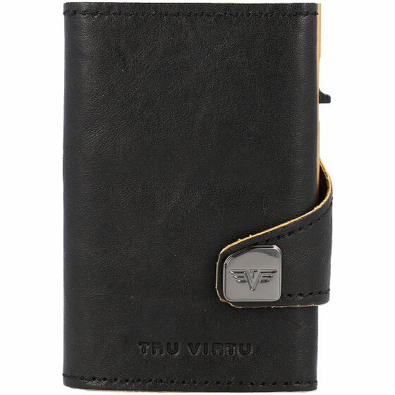 Tru Virtu Etui na karty kredytowe Click & Slide RFID Leather 6,5 cm black-yell-gold