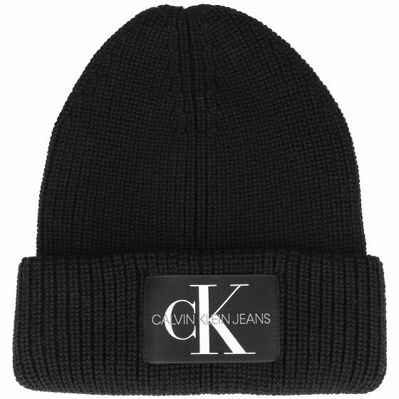 Calvin Klein Jeans Czapka z dzianiny z monogramem 22 cm black