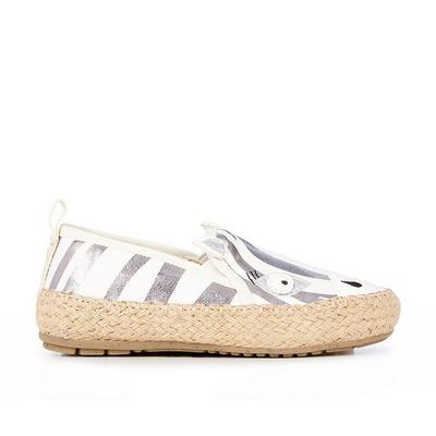 Emu Australia espadryle dziecięce Zebra Nest kolor biały EMU Australia