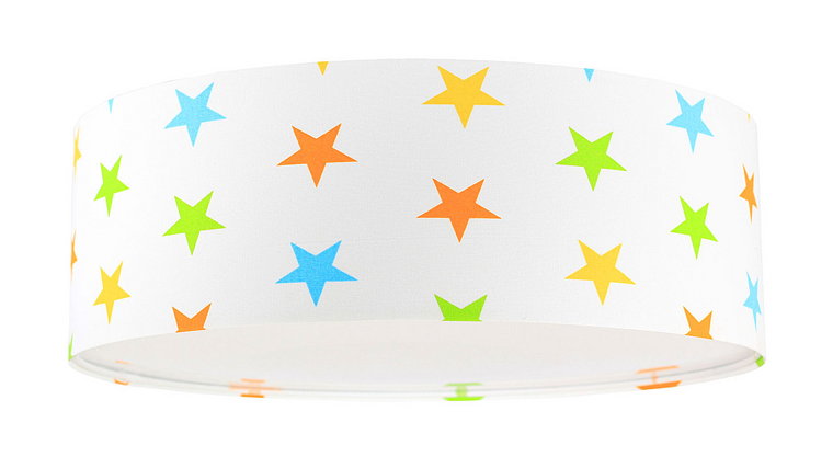 Welurowy plafon dla dziecka w kolorowe gwiazdki - A356-Ogio