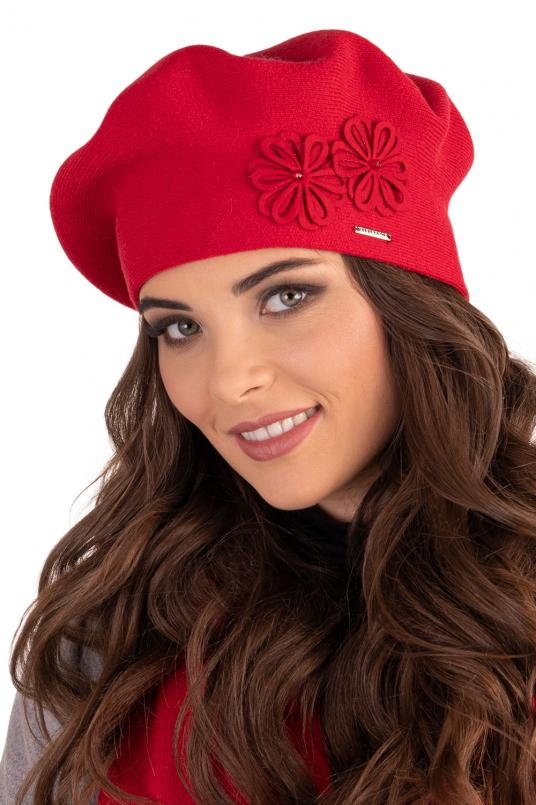 Vivisence 7007 Nakrycie głowy beret, czerwony