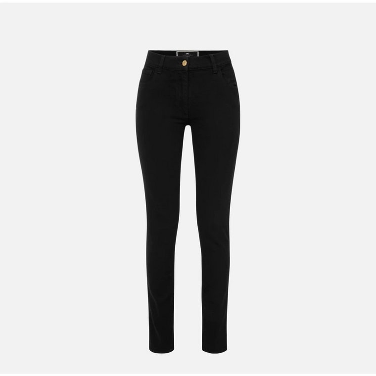 Skinny Jeans z Elastycznego Bawełny Elisabetta Franchi