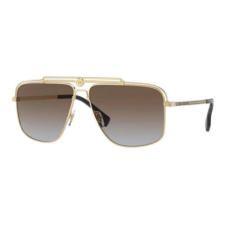 Złote/brązowe okulary przeciwsłoneczne Versace