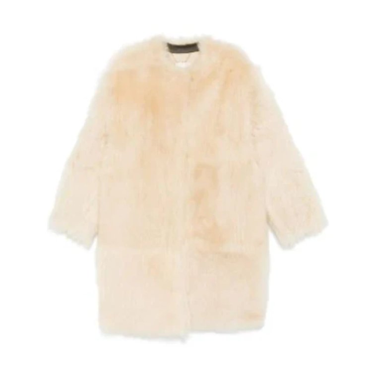 Swirl Shearling Midi Coat Zimmermann