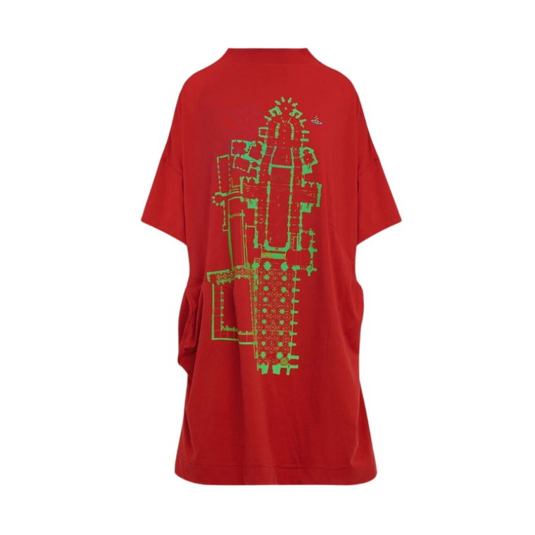 Cathedral Drunken Czerwona Sukienka T-shirt Vivienne Westwood