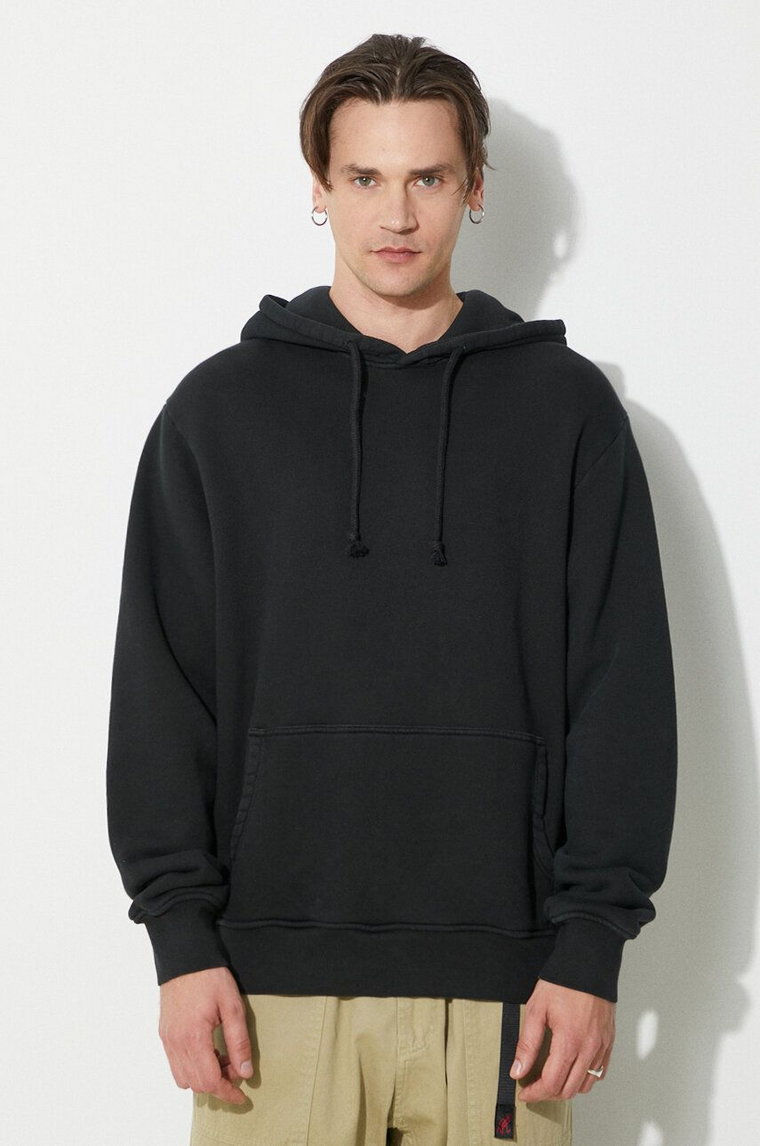 424 bluza bawełniana Alias Hoodie męska kolor czarny z kapturem gładka FF4SMF01AP-JE375.999