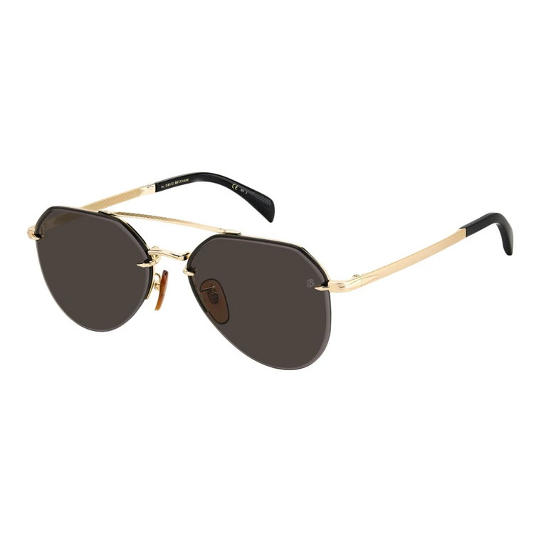 Gold/Dark Grey Sunglasses Eyewear by David Beckham