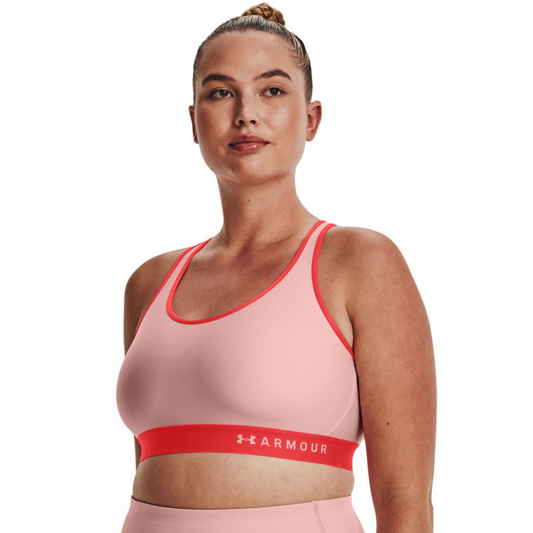 Biustonosz treningowy UNDER ARMOUR Armour Mid Keyhole Bra - różowy