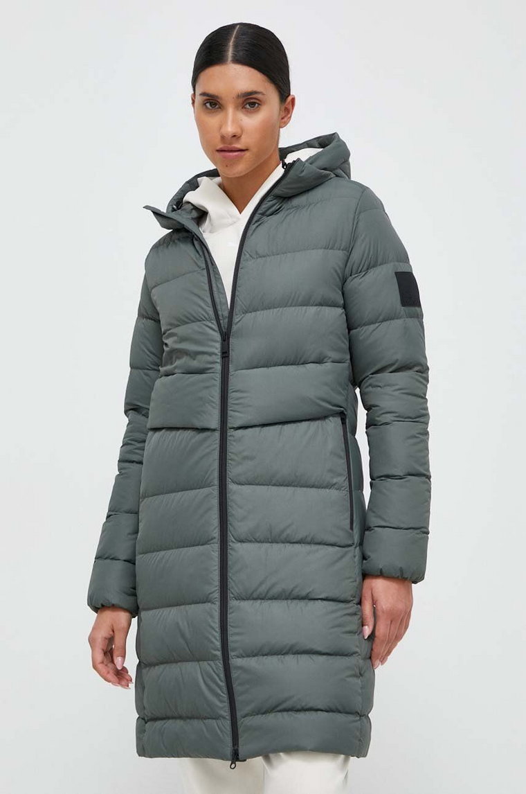 Jack Wolfskin kurtka puchowa Lenauplatz damska kolor zielony zimowa 1207471