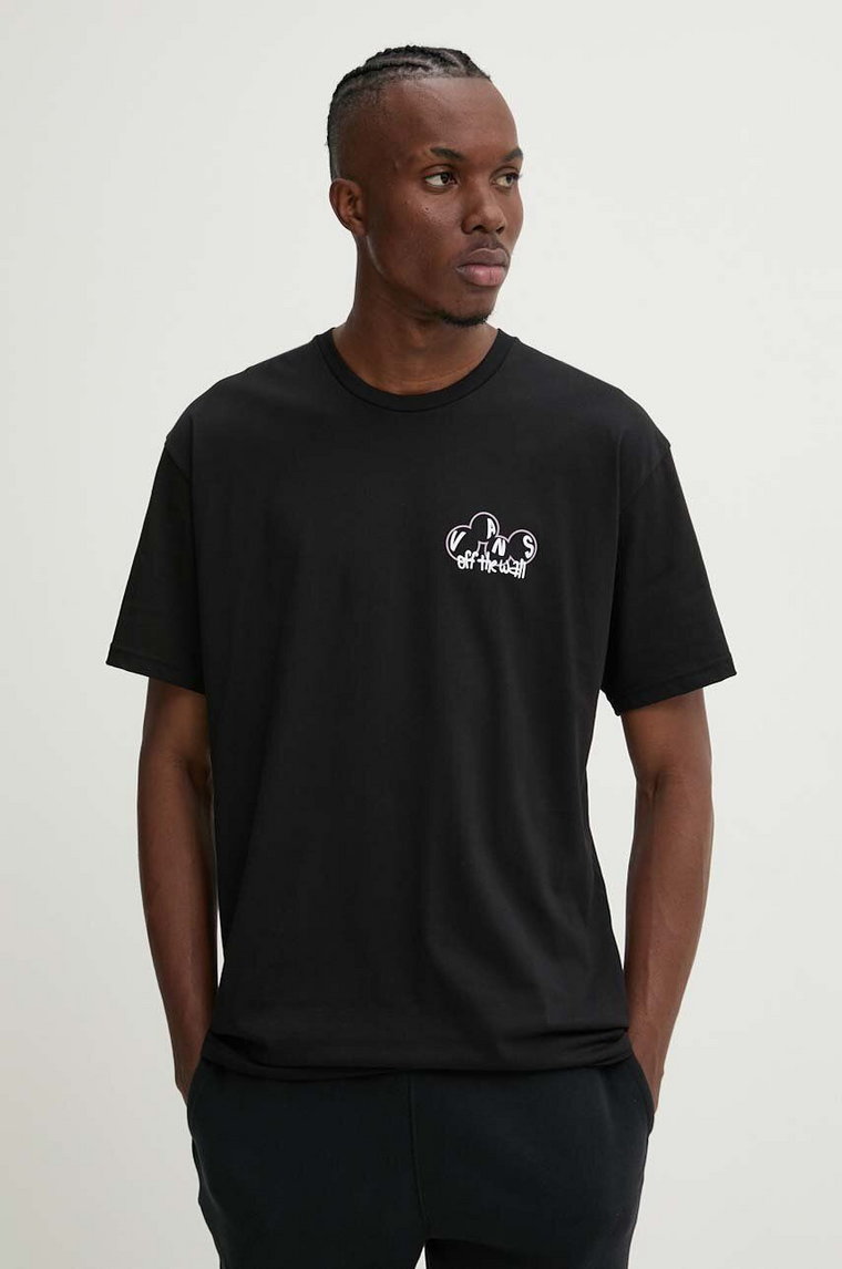 Vans t-shirt bawełniany męski kolor czarny z nadrukiem VN000HG2BLK1