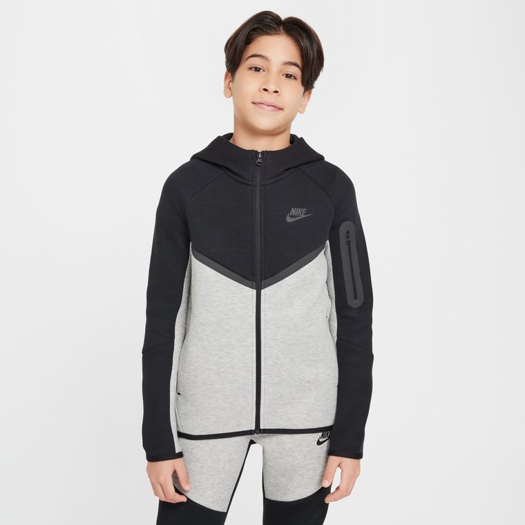 Rozpinana bluza z kapturem dla dużych dzieci Nike Sportswear Tech Fleece - Pomarańczowy