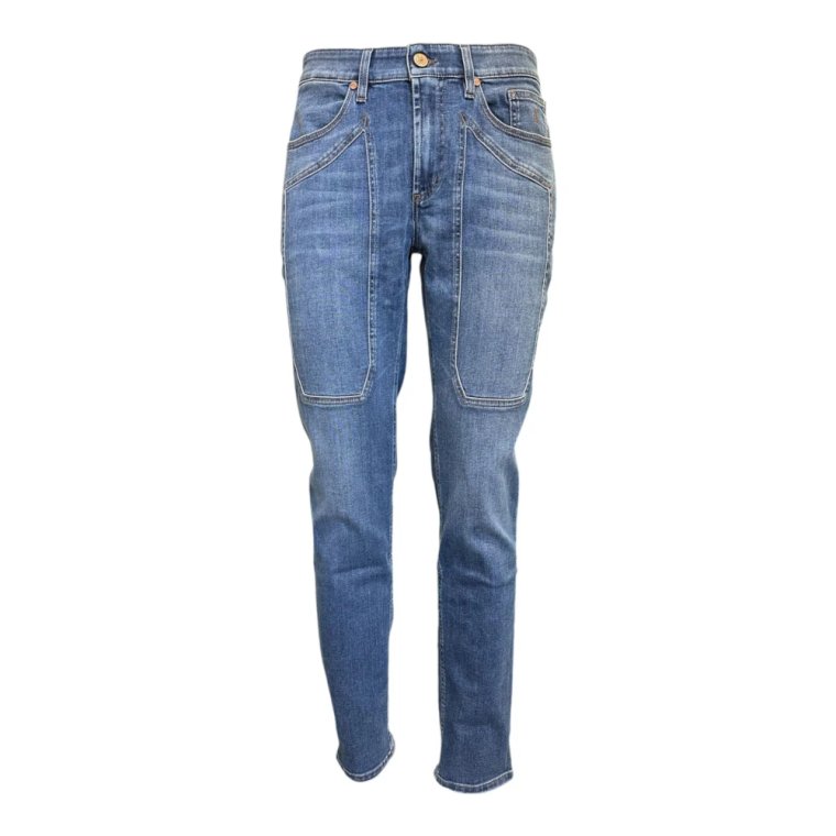 Męskie Jeansy Slim Fit z łatami Jeckerson