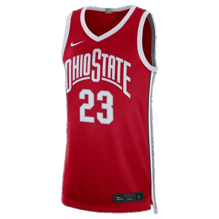 Męska koszulka do koszykówki Nike Dri-FIT College Ohio State Limited - Czerwony