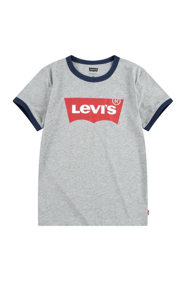 Levi's T-shirt dziecięcy kolor szary z nadrukiem