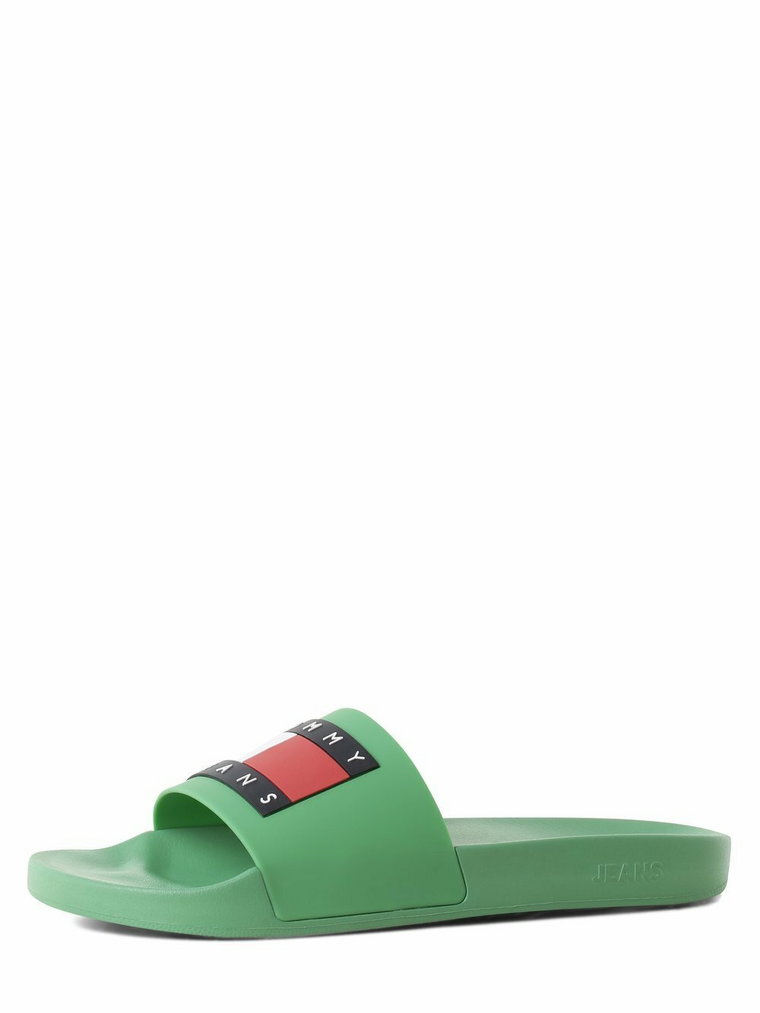 Tommy Jeans - Męskie pantofle kąpielowe, zielony