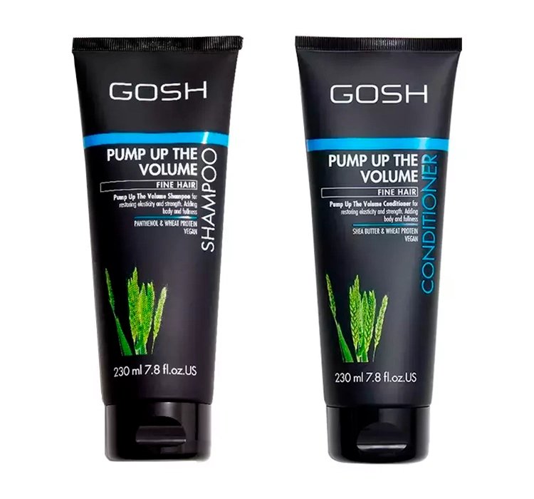 GOSH PUMP UP THE VOLUME ZESTAW KOSMETYKÓW DO PIELĘGNACJI WŁOSÓW SZAMPON 230ML + ODŻYWKA 230ML