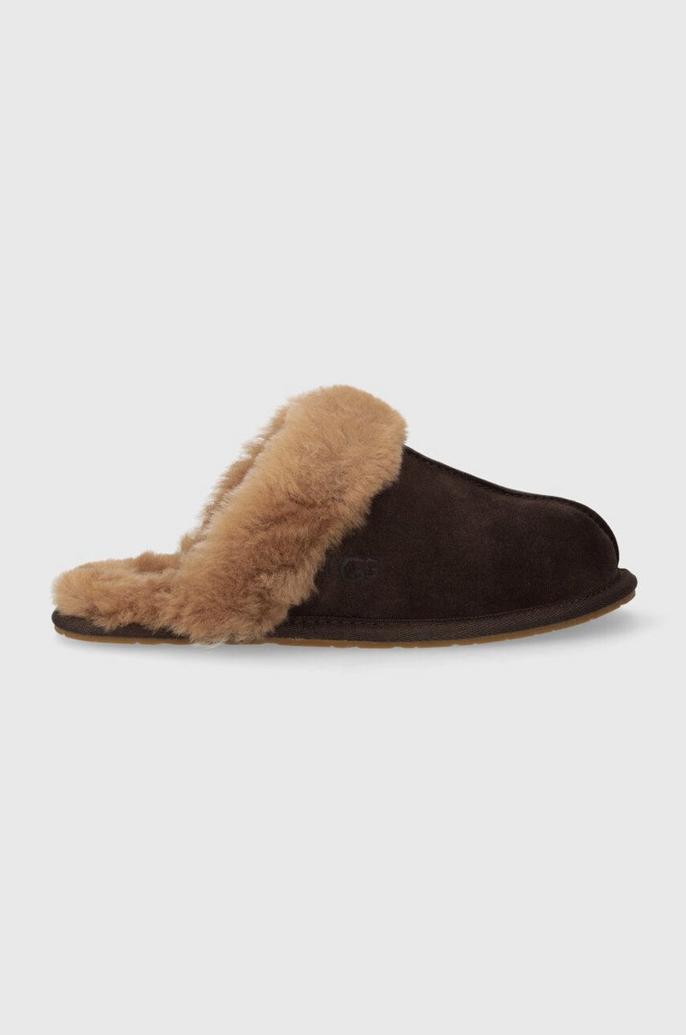 UGG kapcie zamszowe Scuffette II kolor brązowy 1106872 BCDR