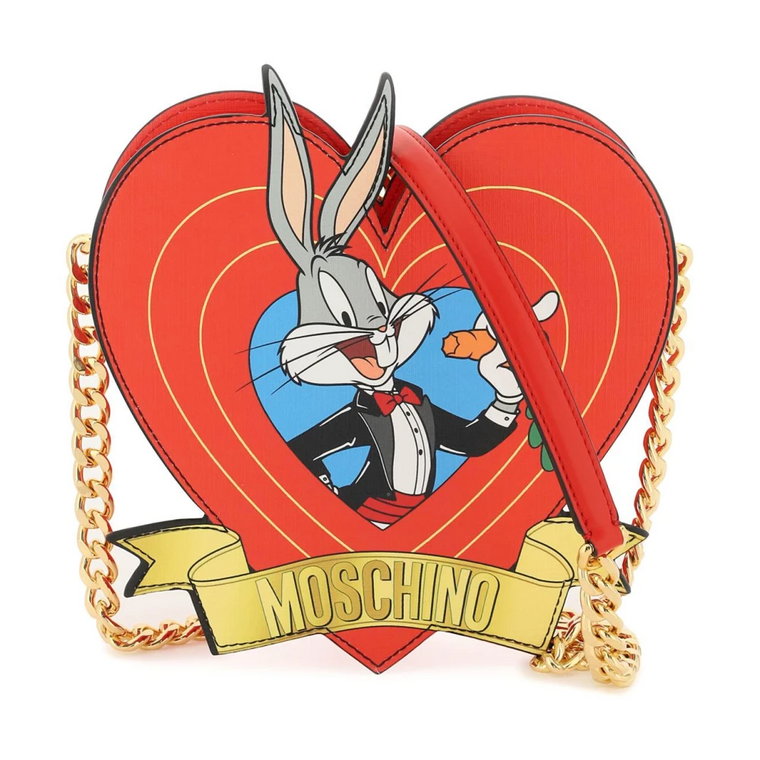 Bugs Bunny Torba na Ramię z Powlekanego Materiału Moschino