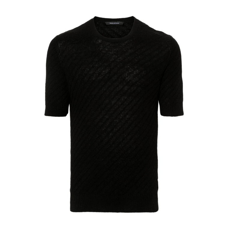 Czarna kolekcja T-shirtów i Polo Tagliatore