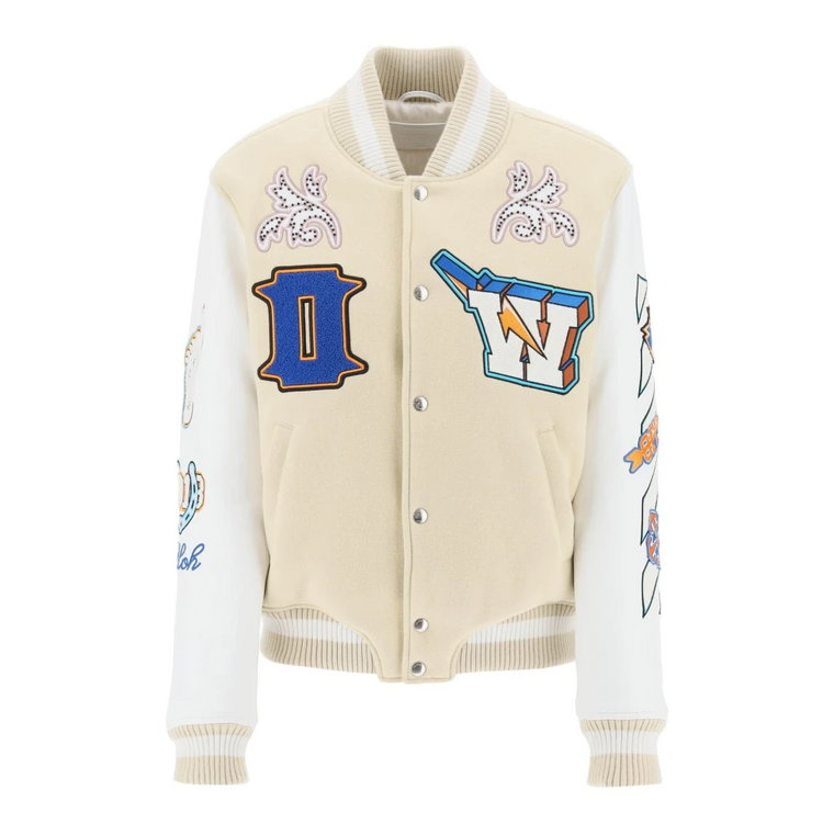 Kurtka Thunderbolt Varsity Bomber Off White