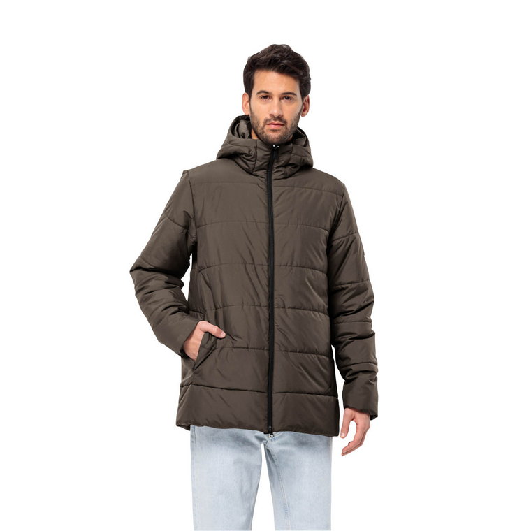 Męska kurtka ocieplana Jack Wolfskin DEUTZER LONG JKT M cold coffee - M