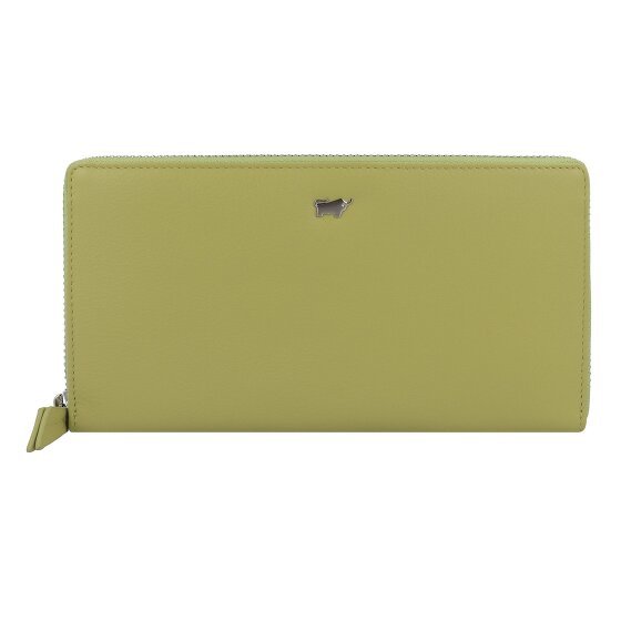 Braun Büffel Joy Portfel Ochrona RFID Skórzany 19 cm lemongrass