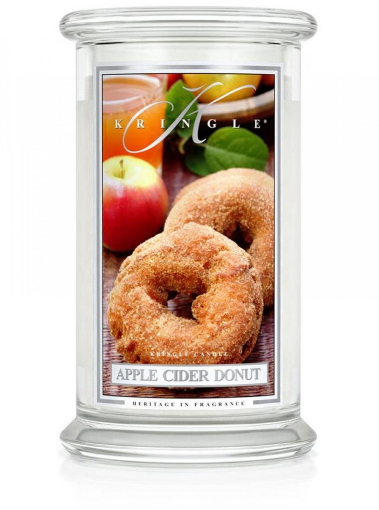 Kringle Candle, Apple Cider Donut, świeca zapachowa, duży słoik, 2 knoty