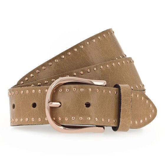 b.belt Pasek z ćwiekami Skórzany camel 75 cm