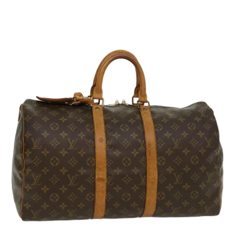 Używany Brązowy Materiałowy Keepall 45 Louis Vuitton Vintage