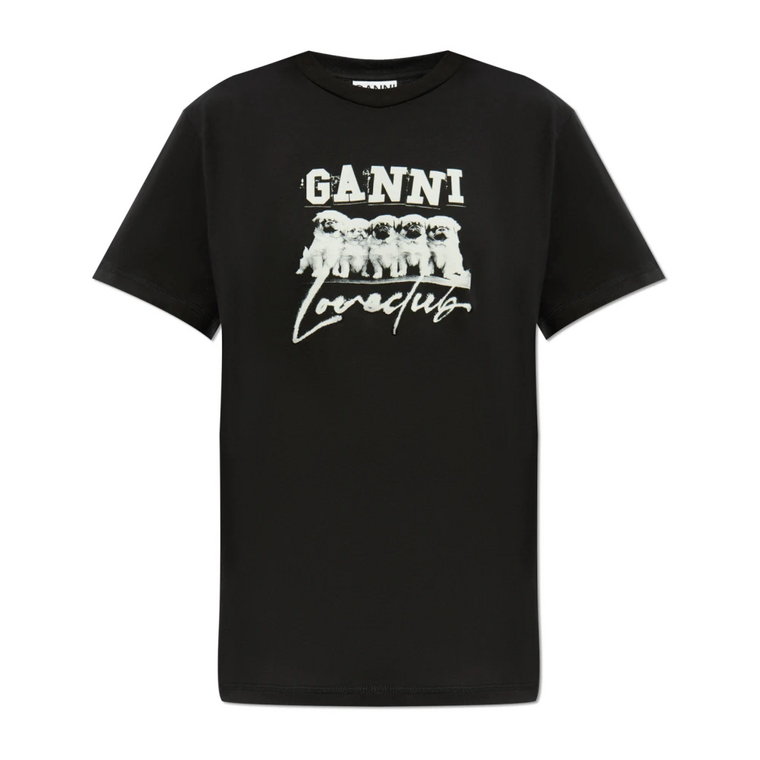 T-shirt z nadrukiem Ganni